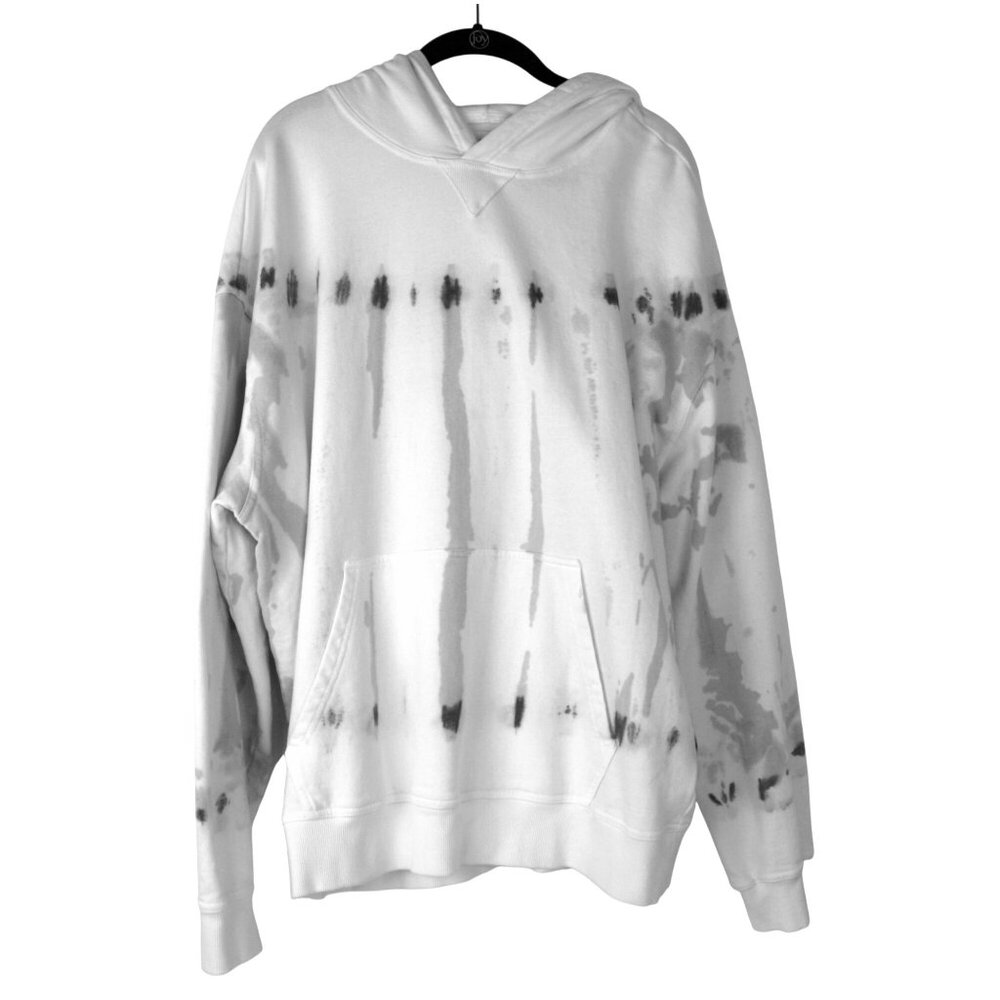Blanknyc XL White & Gray Tie-Dye Hoodie Sweatshirt For Men Or Women